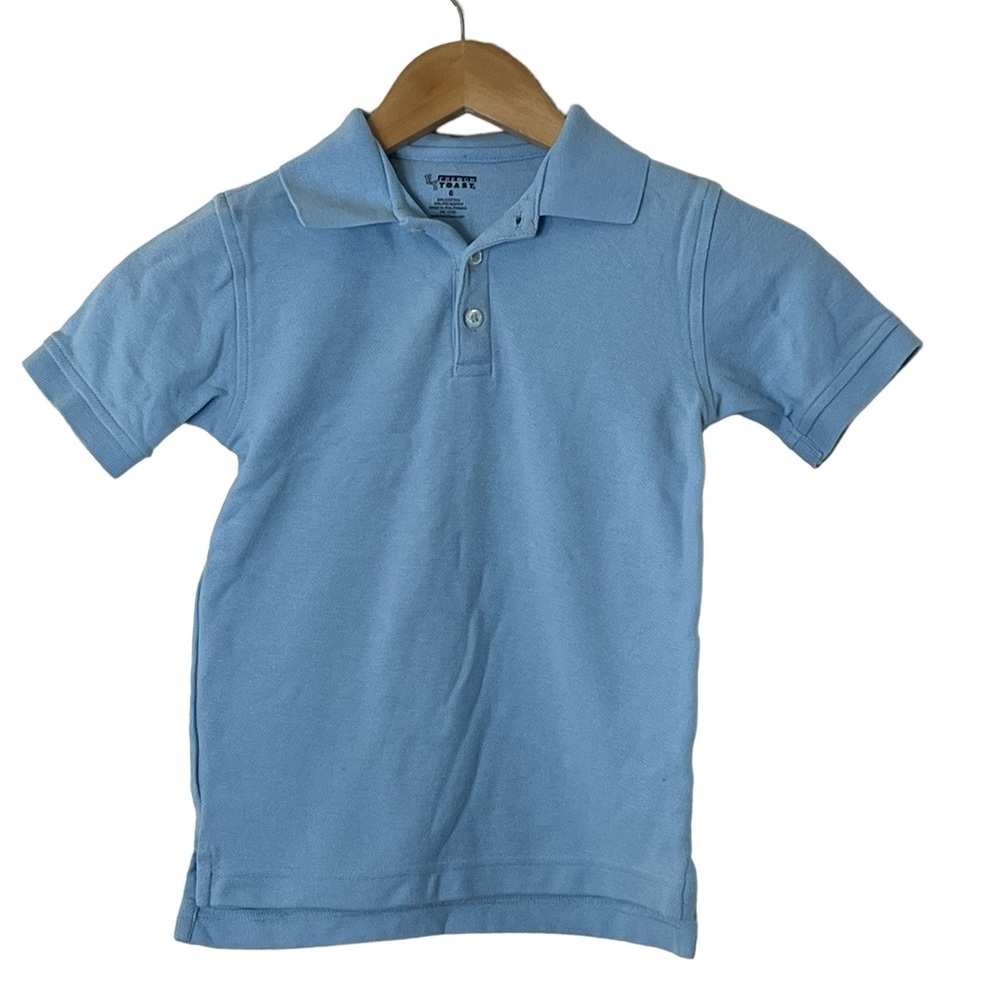 French Toast | Light blue short sleeve uniform school polo shirt kid’s s…